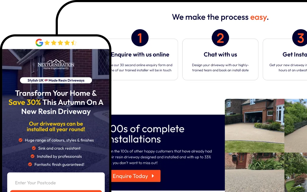 A Lead Pronto home improvement campaign for NG Home Improvements