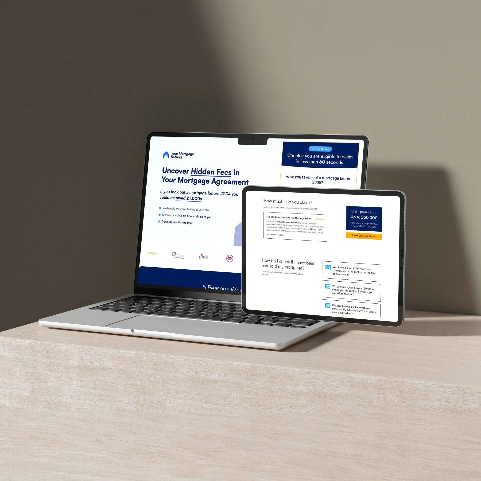A Lead Pronto business finance landing page