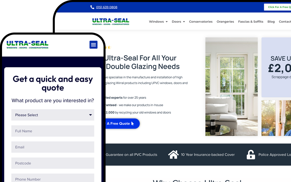 A Lead Pronto website project for Ultra-Seal Group