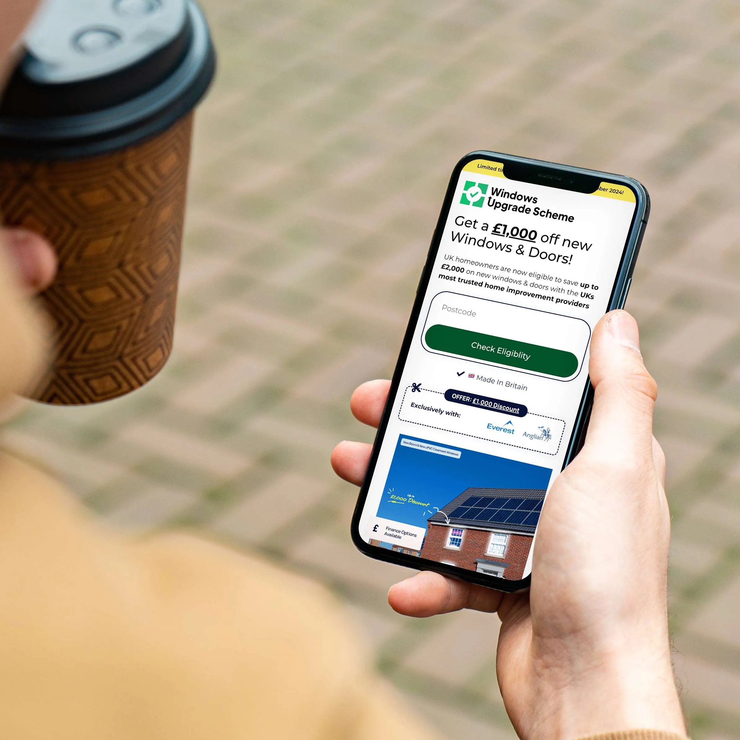 A Lead Pronto home improvement landing page on mobile