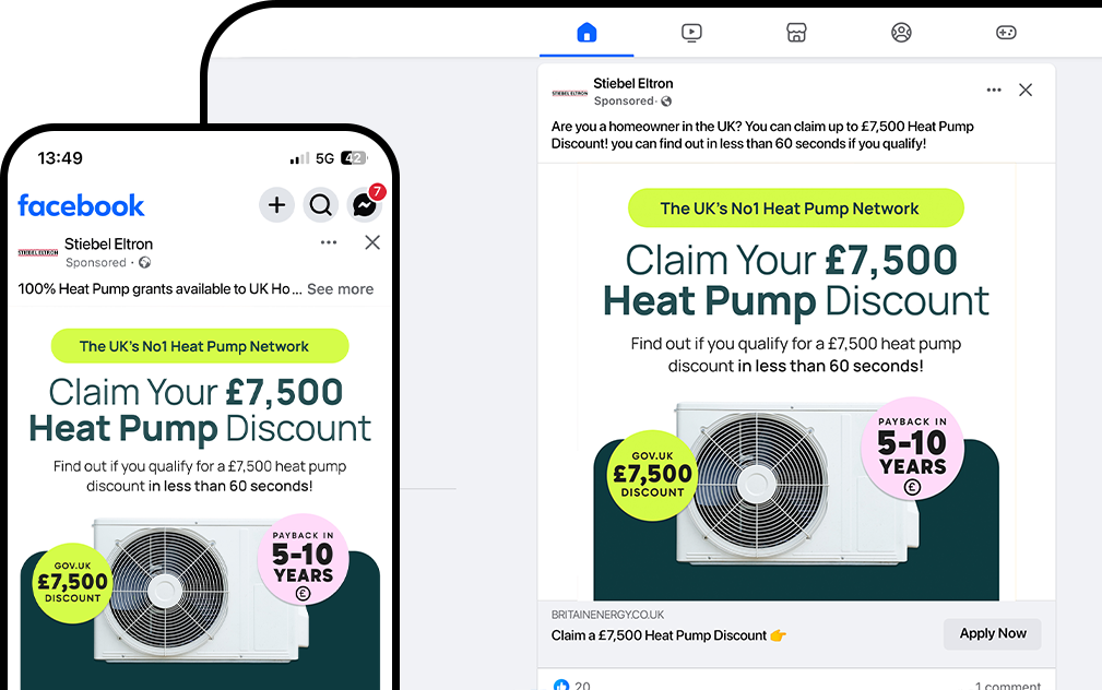 A Lead Pronto B2C campaign for Stiebel Eltron
