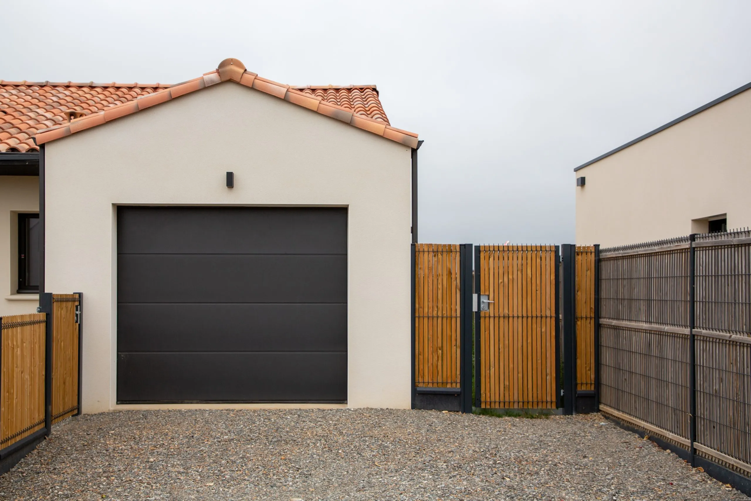 A garage door installation
