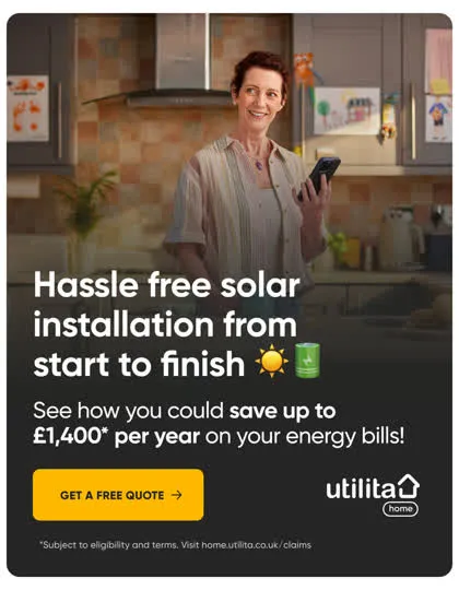 Utilita Home solar ad creative