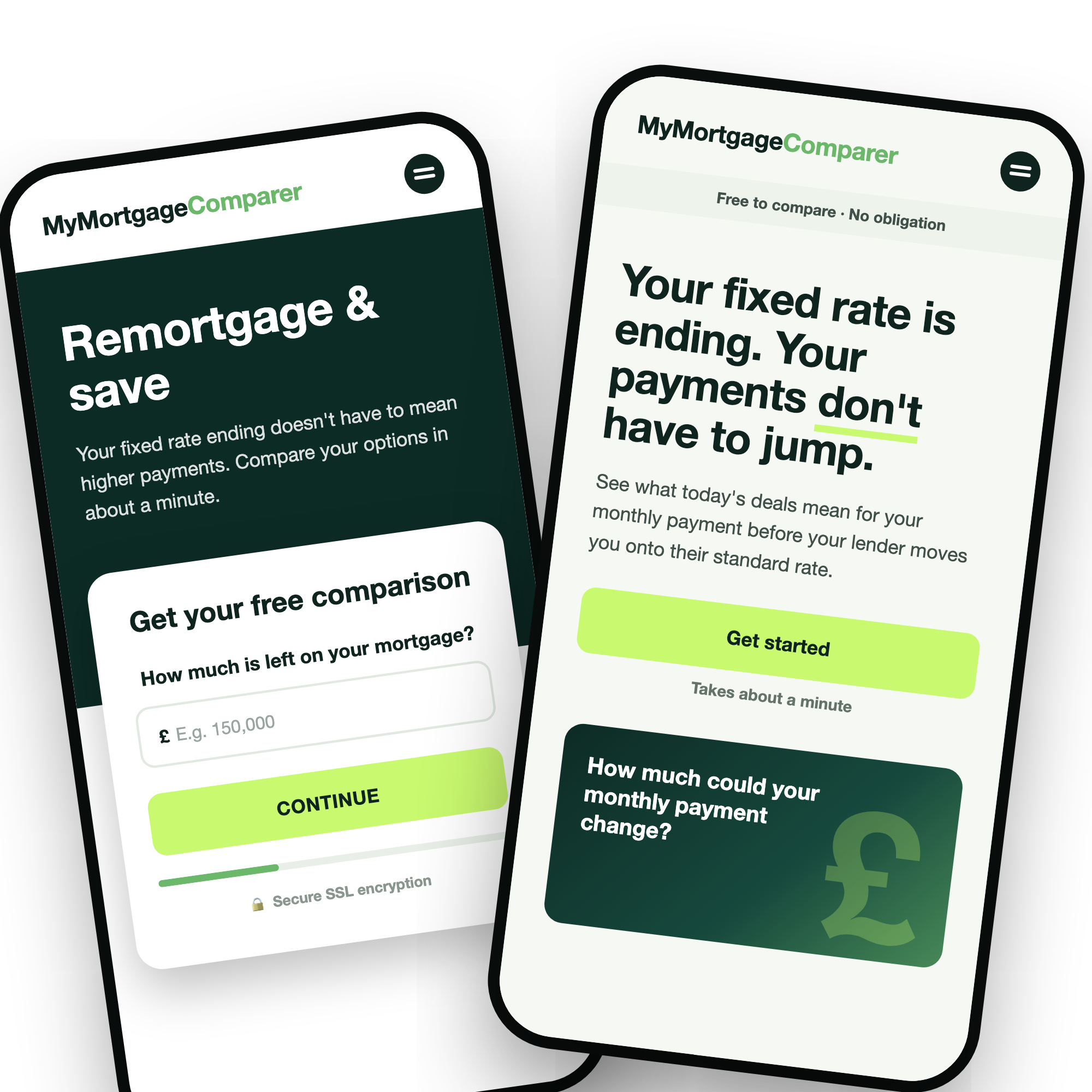 One of Lead Pronto's own mortgage comparison landing pages