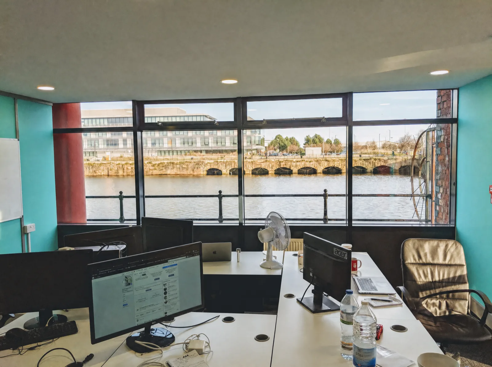 The first Lead Pronto office, overlooking the dock
