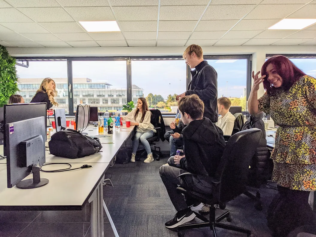 The early Lead Pronto team together in the office