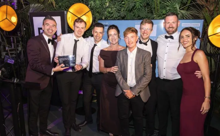 The Lead Pronto team collecting Innovation & Tech Business of the Year at the City of Liverpool Business Awards