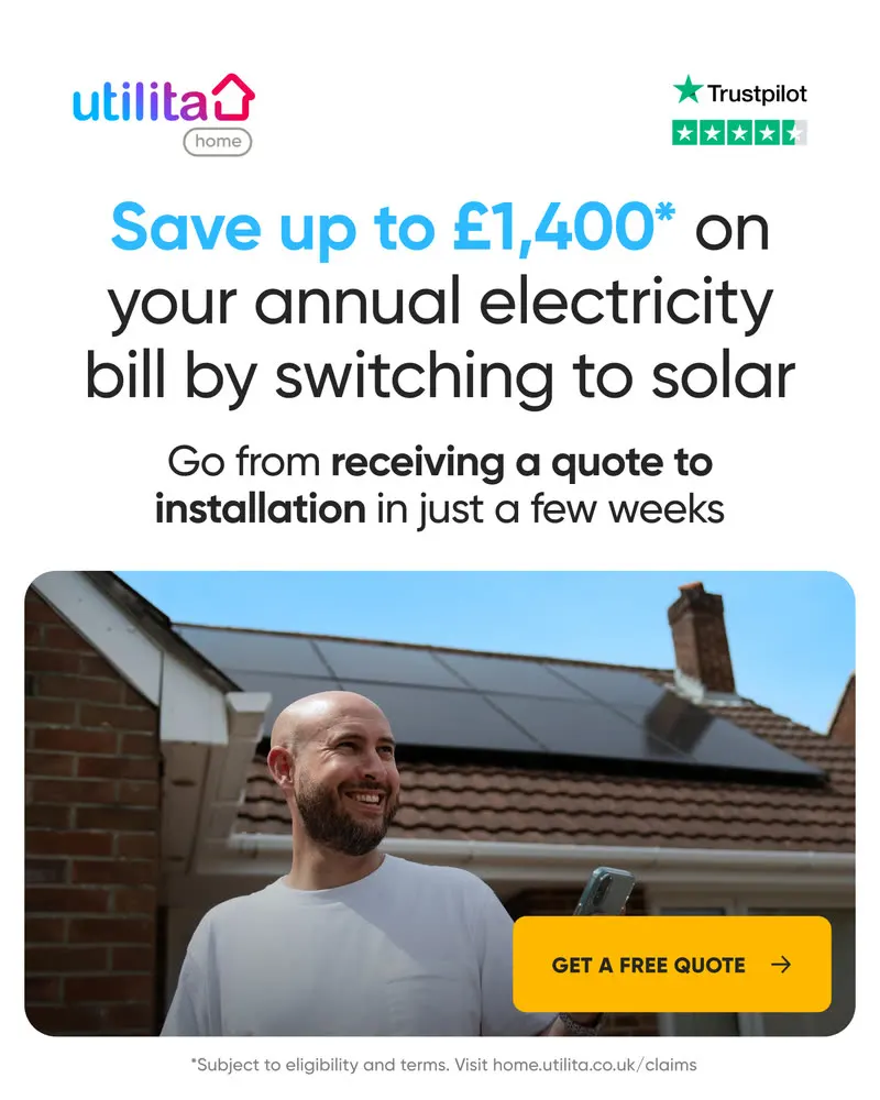 Utilita Home static ad: could your roof save you up to £1,400 a year