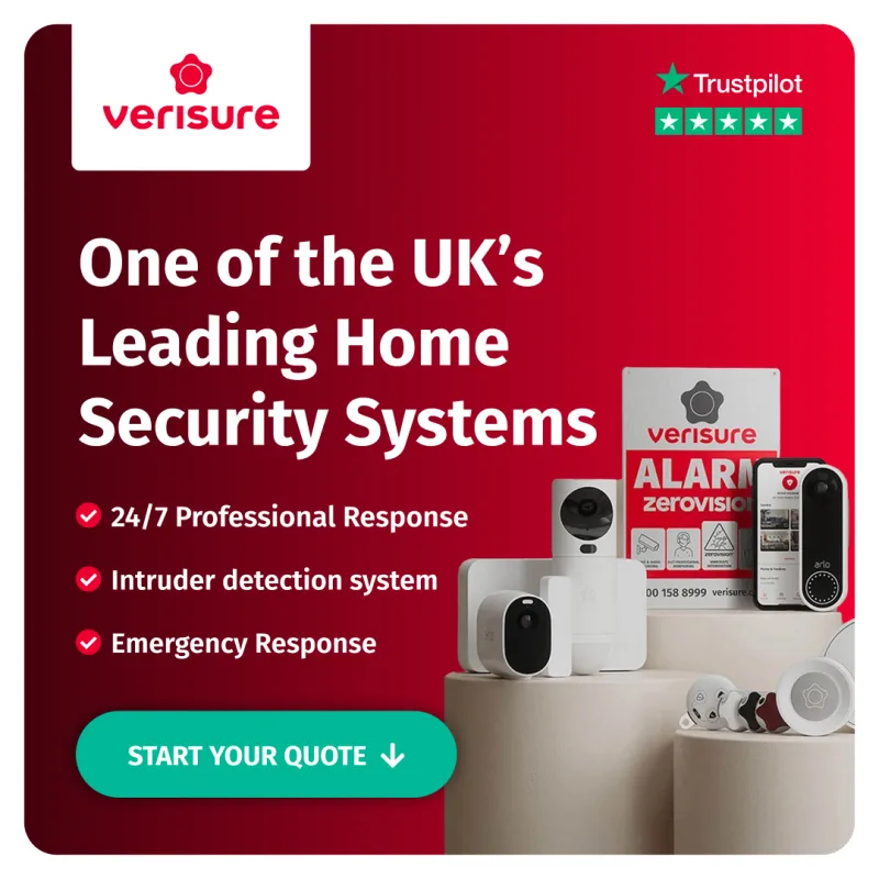 Verisure static ad: one of the UK's leading home security systems