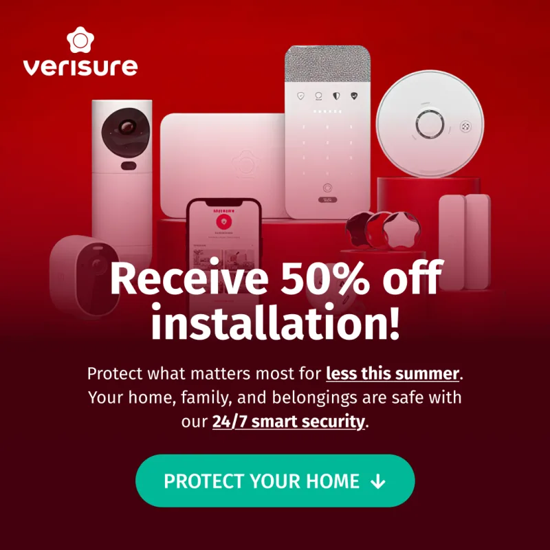 Verisure static ad: 50% off installation